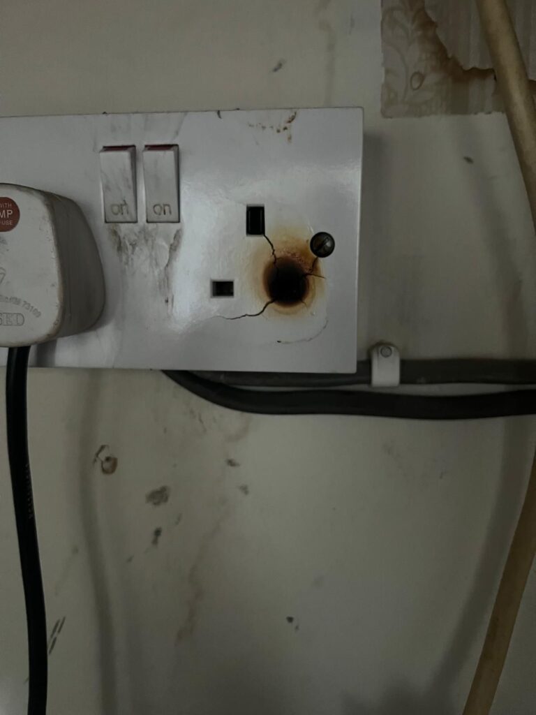 Burnt Plug Socket Callout by Your Electrical Safety